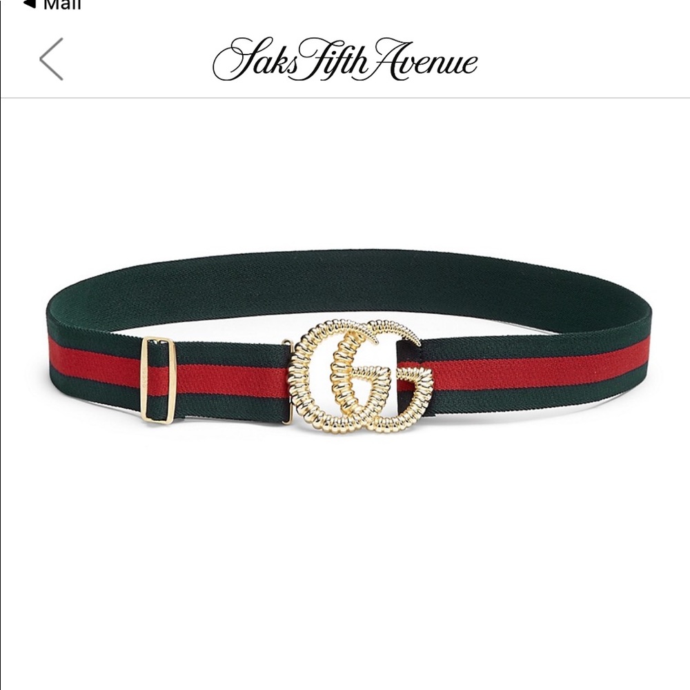 Gucci GG Logo stripe belt